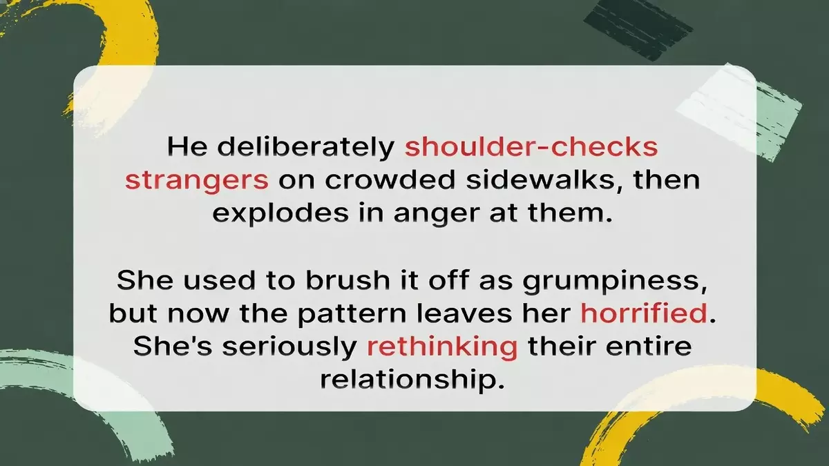 Boyfriend’s Deliberate Sidewalk Shoulder Checks Leave Girlfriend Horrified