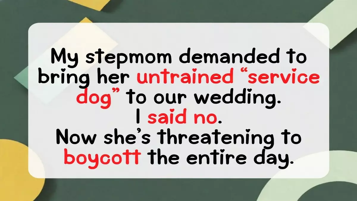 Bride Bans Stepmom’s Untrained “Service Dog” From Wedding