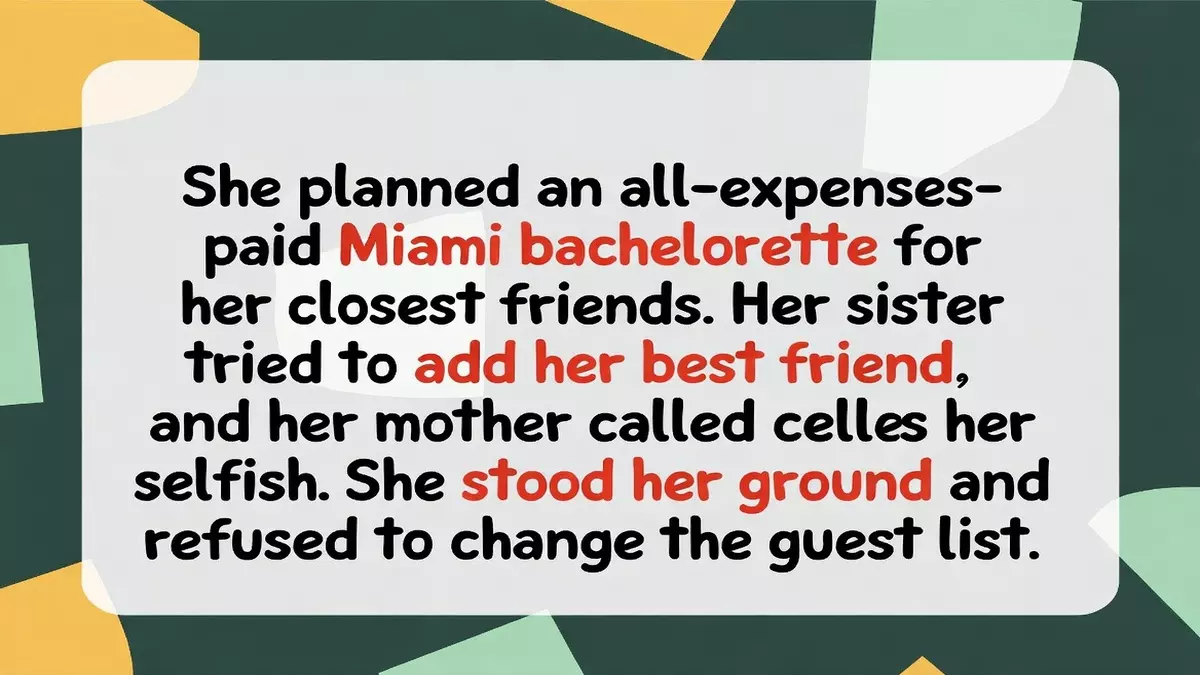 Bride Stands Her Ground on Miami Bachelorette Guest List Amid Family Drama