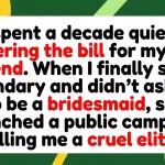 Bride excludes cash-strapped friend from bridal party after years of paying her way