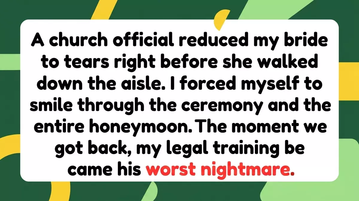 Groom Uses Legal Background to Avenging Bride After Church Official’s Cruelty