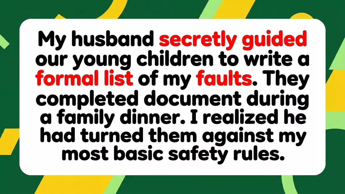 Household Sabotage: Dad Sparks Outrage After Forcing Kids to Write List of Grievances Against Their Mother