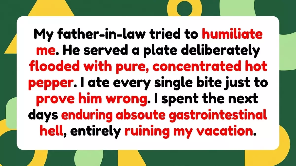 Man Endures Three Days of Gastrointestinal Hell After Refusing to Back Down From His Father-In-Law’s Spicy Trap