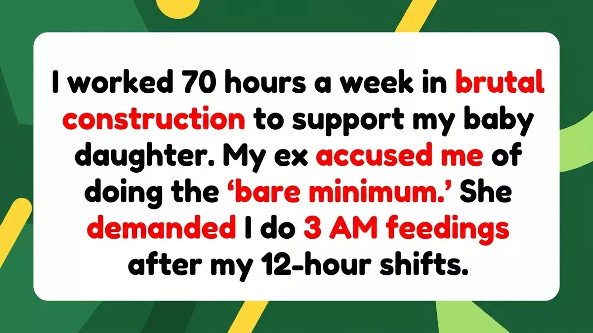 Provider vs. Physical Presence: Teen Dad’s 70-Hour Construction Grinds Spark Co-Parenting War