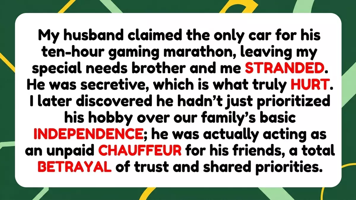 Sharing a Single Vehicle Sparks Intense Marital Battle Over Priorities