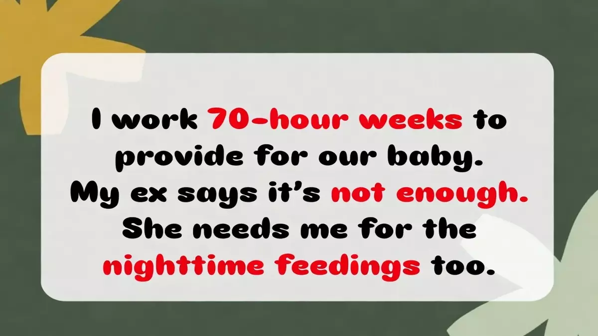 Teen Dad’s 70-Hour Weeks Divide Co-Parents Over Baby Care